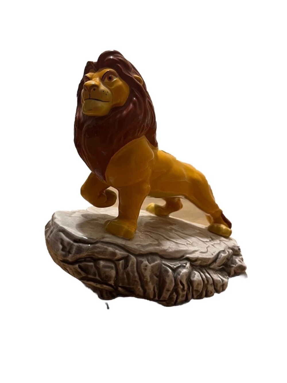 Disney The Lion King Mufasa Figurine Home Art Sculpture in Brown and Gold 6”